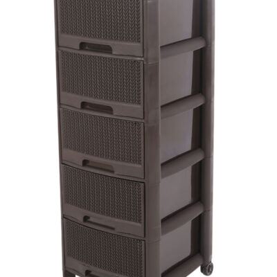 שידת מגירות (ארגונית) 5 קומות - חום