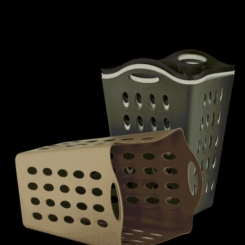 סל כביסה גמיש מרובע 75L