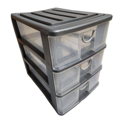 שלישיית מגירון A4 ענק אפור 25X34.5 גובה 33