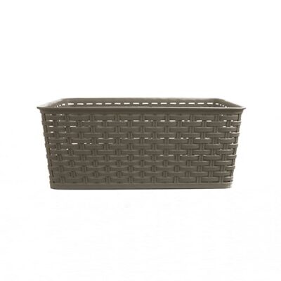 סלסלה ראטן בינונית בז' 7296155152340 38.5*27 גובה 15