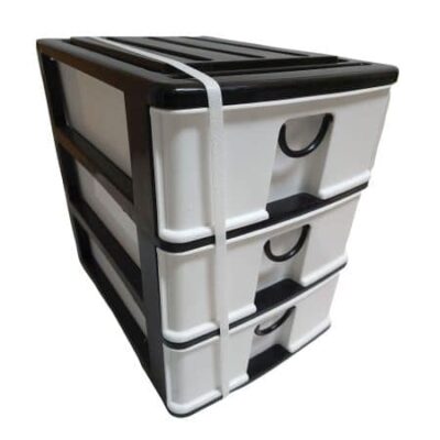 שלישיית מגירון A4 ענק שחור לבן 25X34.5 גובה 33 7763651123227