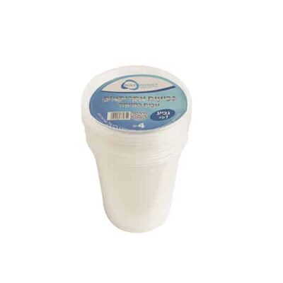 4 קופסאות ליטר עגול בד"ץ