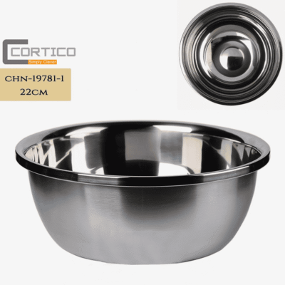 קערה עמוקה נירוסטה 22