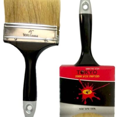מברשת צבע 4" - 100% שיער טבעי מוצרי איטום והדבקה - שרוליק