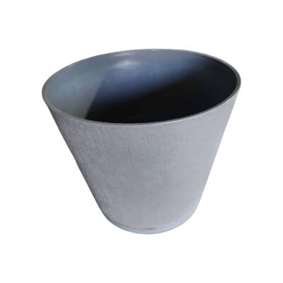 עציץ דמוי אבן קצר כולל תתתית מובנית