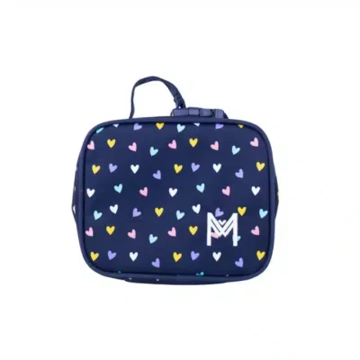 תיק אוכל לבבות כולל קרחום MontiiCo Mini Insulated Lunch Bag - Hearts