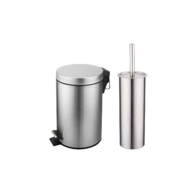 סט פח דוושה 3 ליטר + מברשת שרותים