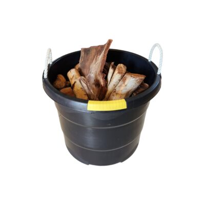 מיכל ענק רב שימושי 72 ליטר בצבע שחור (חבית עצים)