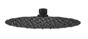 ראש מקלחת שחור FLORA-BLACK 8" 20CM