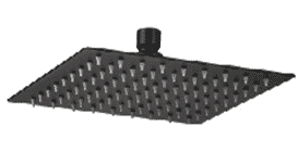 ראש מקלחת שחור EVA-BLACK 8" 20CM