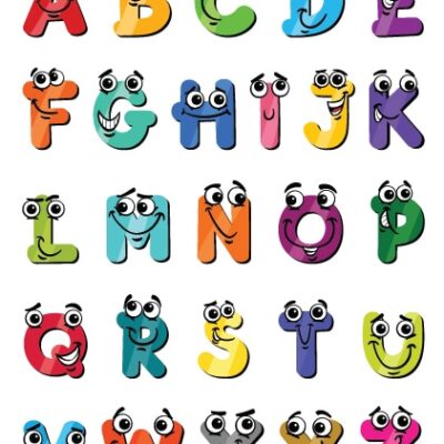 מדבקות אותיות - מס' דגמים לבחירה