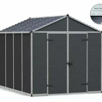 מחסן גינה רוביקון אפור 2.4X3 מטר