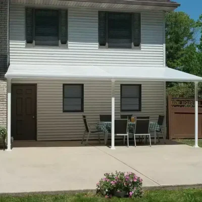 פרגולה פריה - אלומיניום 3X6.10 לבנה