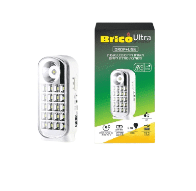 תאורת חירום USB ניידת1+USB DROP SMD20