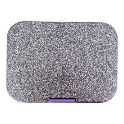 קופסת אוכל מאנץ' בוקס עם נצנצים Sparkle Purple (Midi5 artwork tray)