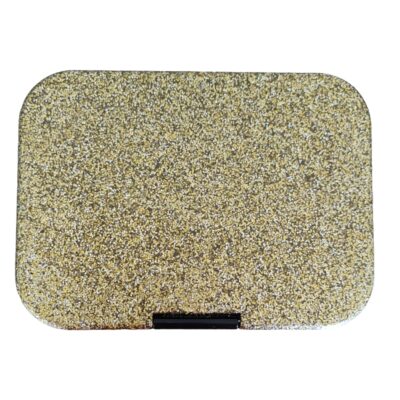קופסת אוכל מאנץ' בוקס עם נצנצים Sparkle Gold (Mini4 cleat tray)