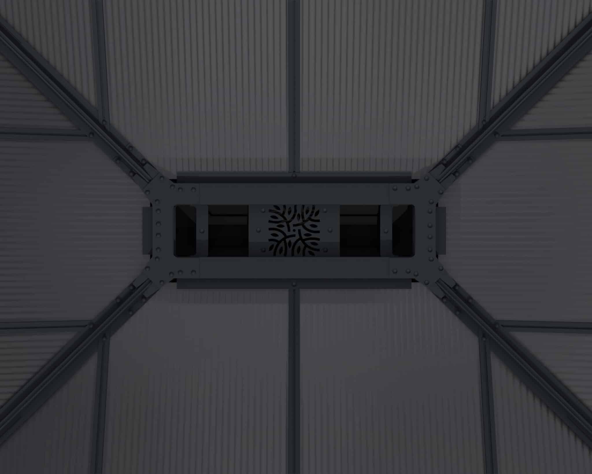 ⁦גזיבו לגינה Dallas 4.3x4.9 רחב בצבע אפור⁩ – תמונה ⁦12⁩