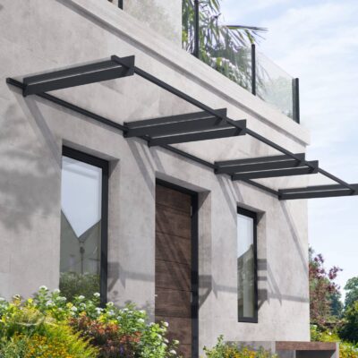 גגון Nancy אפור שקוף 0.9x4.5