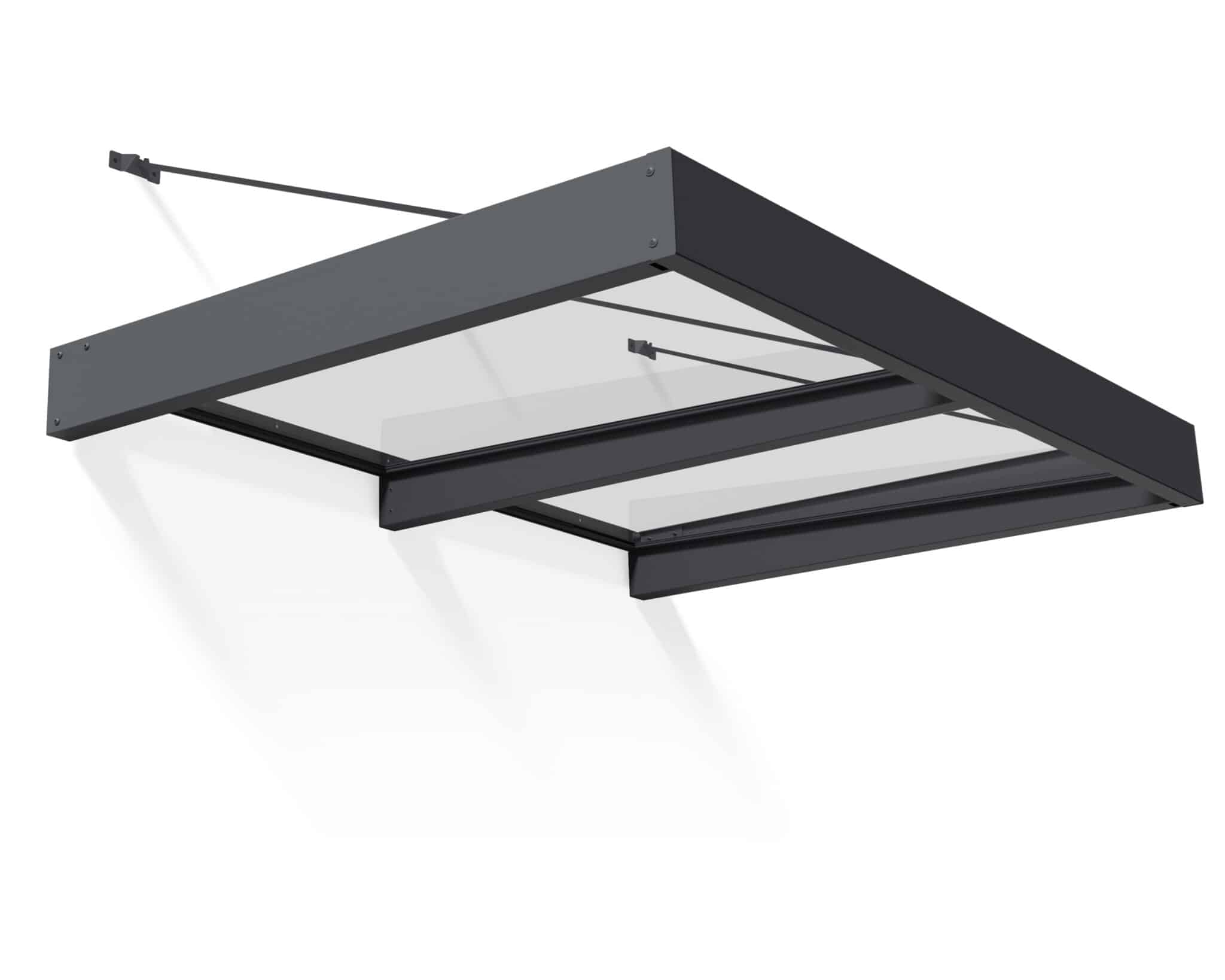 ⁦גגון Sophia XL אפור 1.4x2.9 - קירוי שקוף או לבן אופל לבחירה⁩ – תמונה ⁦7⁩