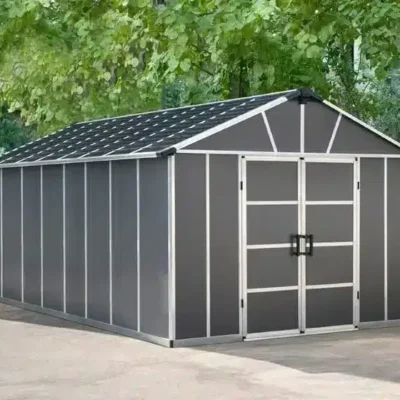 מחסן יוקון אפור כהה 3.3X5.2 מטר + רצפה (11X17 פיט)