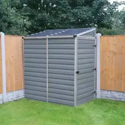 מחסן גינה סקיילייט אפור 1.2X1.8 מטר (6X4 פיט) - גג חד שיפועי