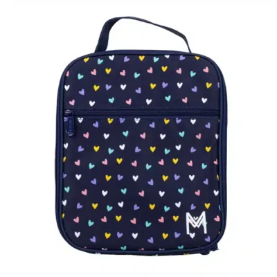תיק אוכל מבודד גדול MontiiCo Large Insulated Lunch Bag - Hearts