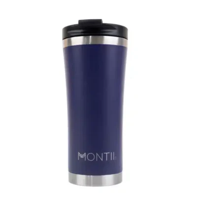 כוס קפה תרמית מנירוטסה כפולה ענק - קובלט MontiiCo Mega Coffee Cup - Cobalt