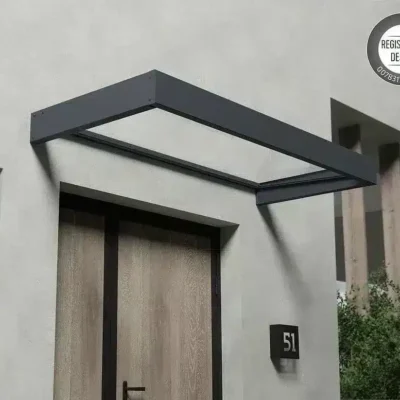 גגון Sophia אפור 1X2.2 - קירוי שקוף או לבן אופל לבחירה