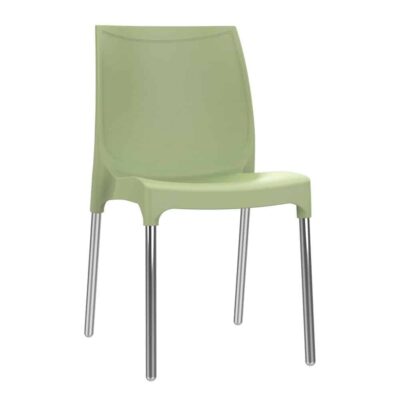 כסא פלסטיק דגם דן עם רגליים מאלומיניום