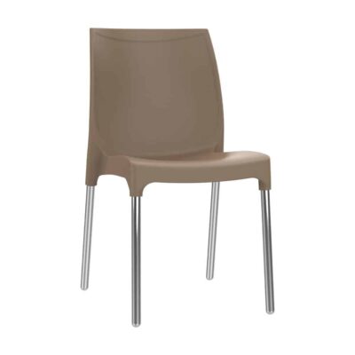 כסא פלסטיק דגם דן עם רגליים מאלומיניום