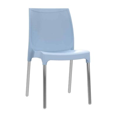 כסא פלסטיק דגם דן עם רגליים מאלומיניום