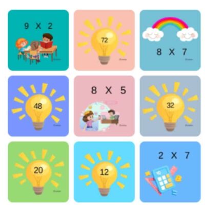 כרטיסיות Boxil - סדרת לוח הכפל