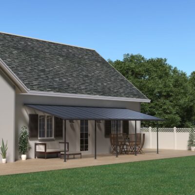 פרגולה סיארה - אלומיניום 3X9.2 אפורה ברונזה